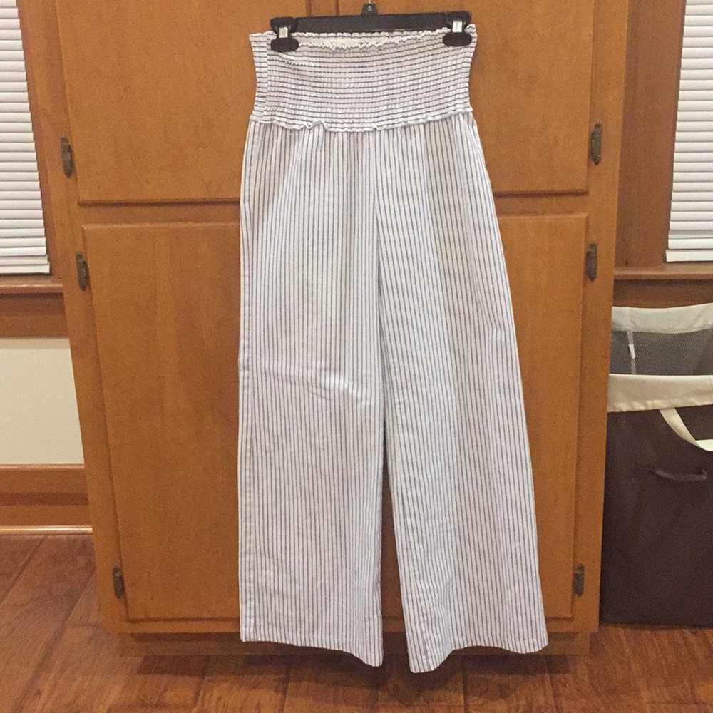 High waisted wide leg pants